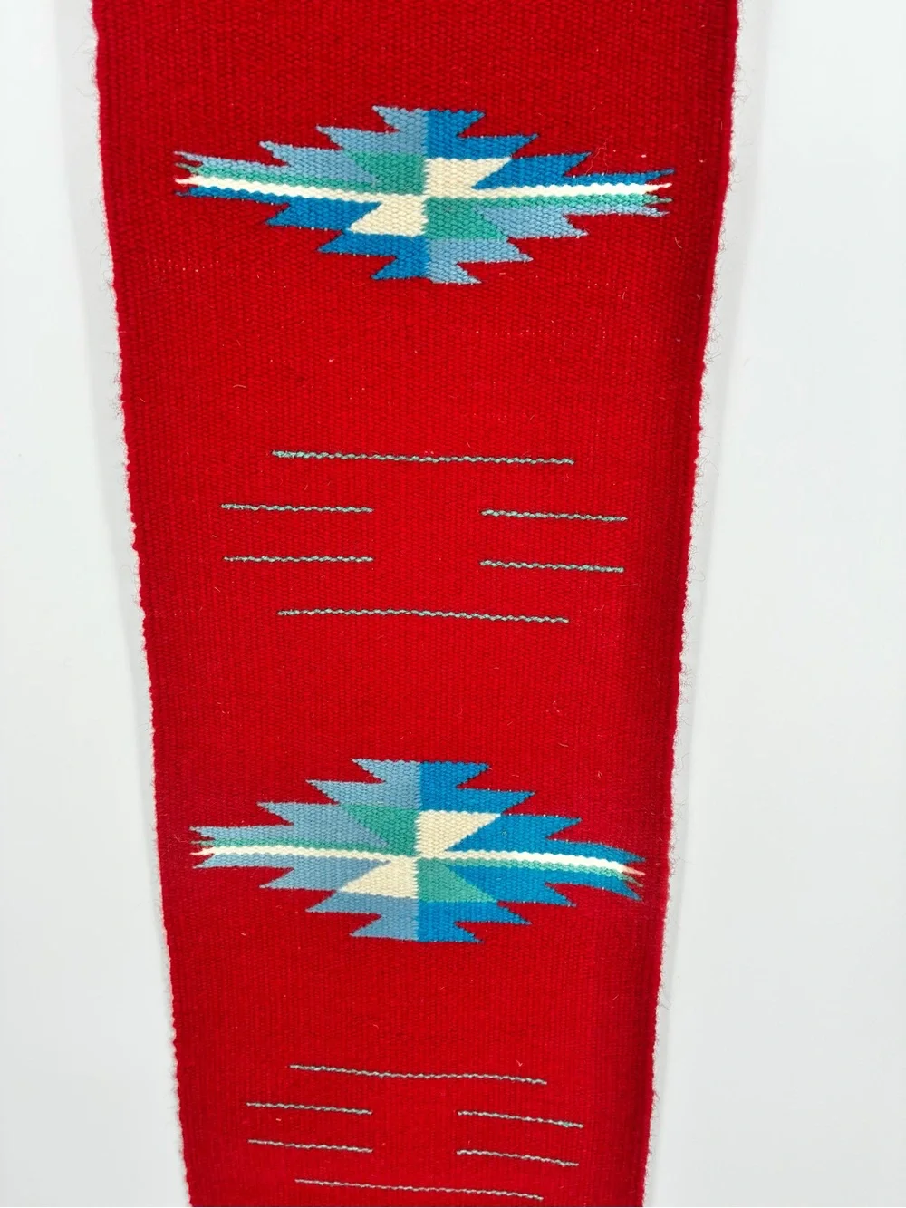 Vintage Ortega's Chimayo Handwoven Wool Southwest Table Runner 58”